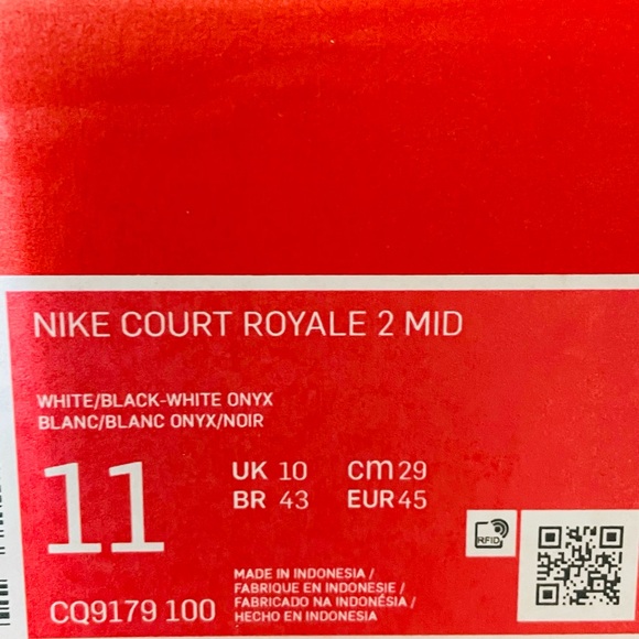 New Men’s Nike Court Royale 2 MID White Black  Size 11 main image 8